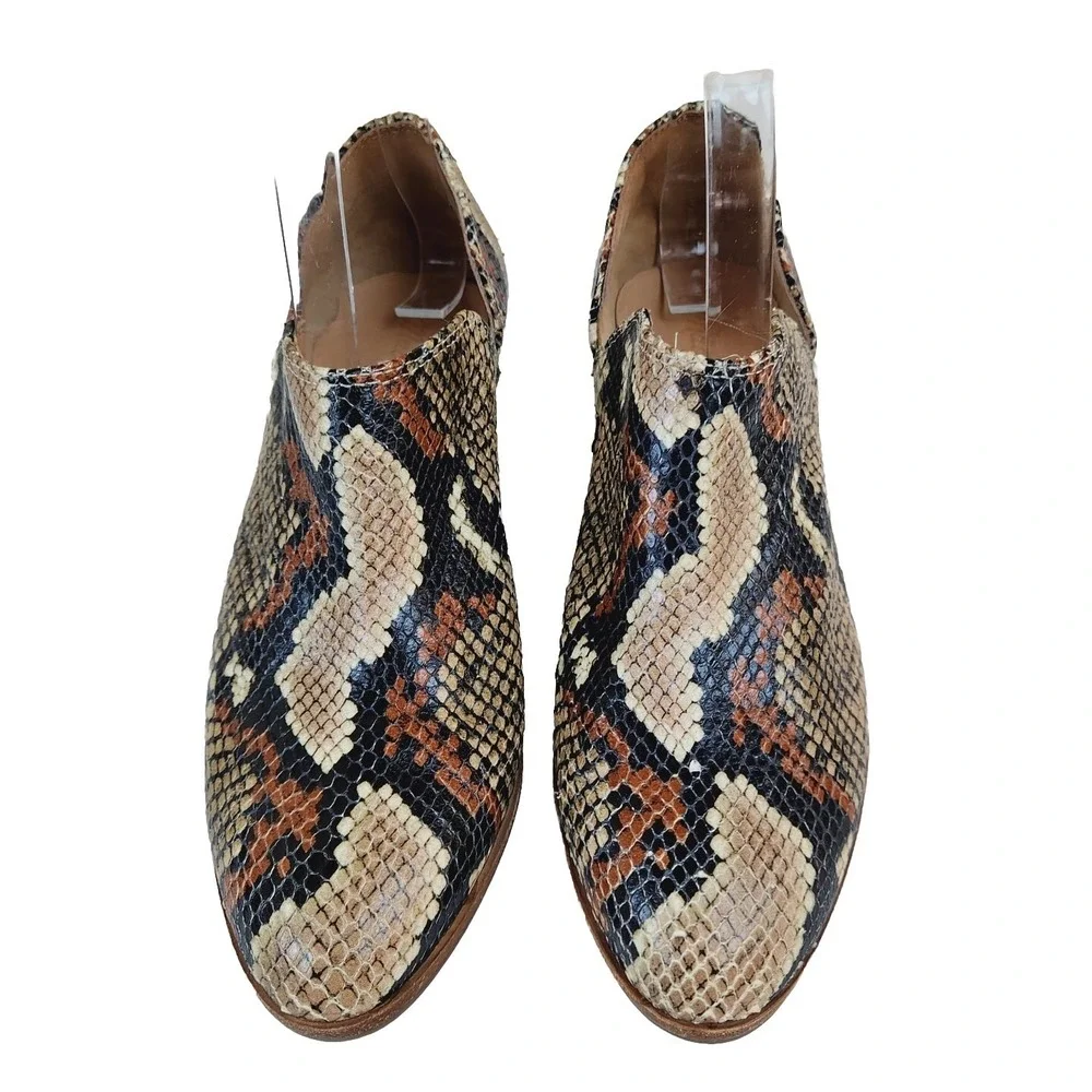 Madewell Womens Gloria Snake Embossed Leather Bootie Size US 8 Shoes Boot AH737 - Picture 11 of 16